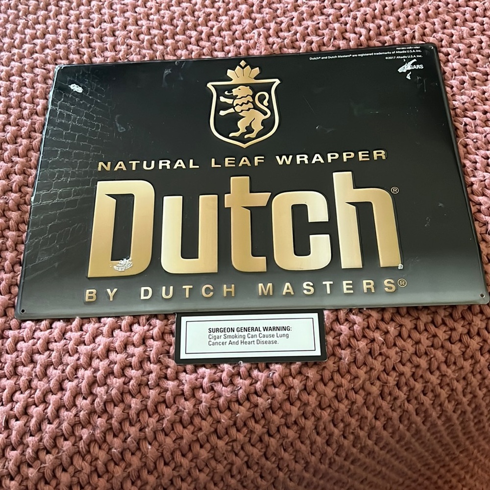 Dutch cigar metal sign